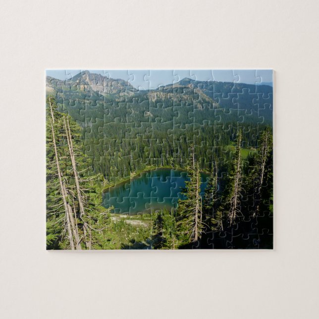Sunrise Lake from Above at Mount Rainier Park Jigsaw Puzzle (Horizontal)