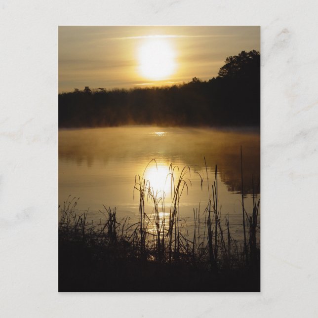Sunrise Lake Reflection Postcard (Front)