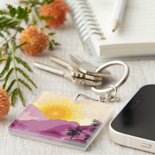 Sunrise Landscape Key Ring