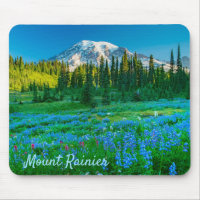 Sunrise Lupine and Mount Rainer