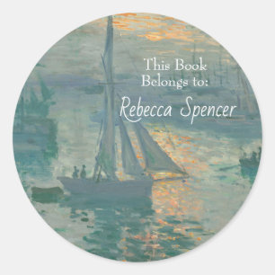 Sunrise (Marine) by Claude Monet Classic Round Sticker