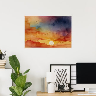 Sunrise Minimalist Wall Art Print