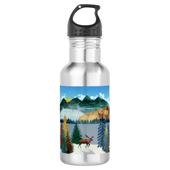 Sunrise Moose 532 Ml Water Bottle (Front)