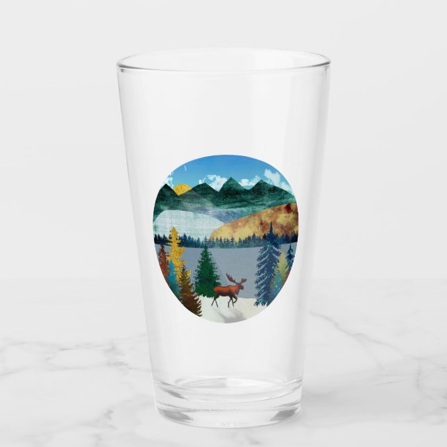 Sunrise Moose Glass (Front)