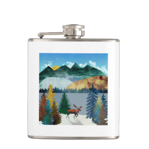 Sunrise Moose Hip Flask