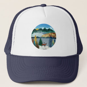 Sunrise Moose Trucker Hat