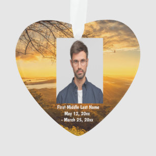 Sunrise Morning Sunshine Dated Photo Custom Ornament