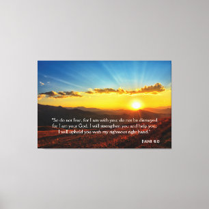 Sunrise Mountain Do Not Fear Isaiah 41:10 Canvas Print