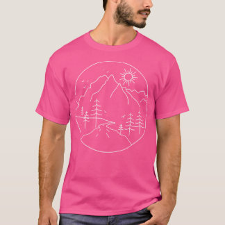 Sunrise Mountain Nature Hiking Camping Outdoors Mo T-Shirt