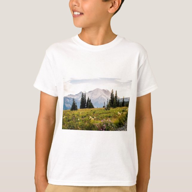 Sunrise Mt. Rainier Gifts T-Shirt (Front)