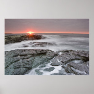 Sunrise near Brenton Point State Park on Ocean Poster