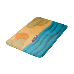 Sunrise Ocean Ship Sun Sunset Bath Mat