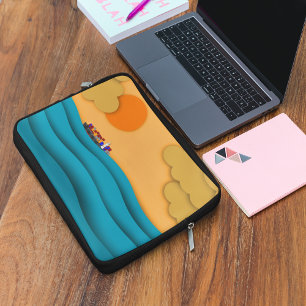 Sunrise Ocean Ship Sun Sunset Laptop Sleeve