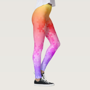 Sunrise Ombre Puzzle Pieces Leggings