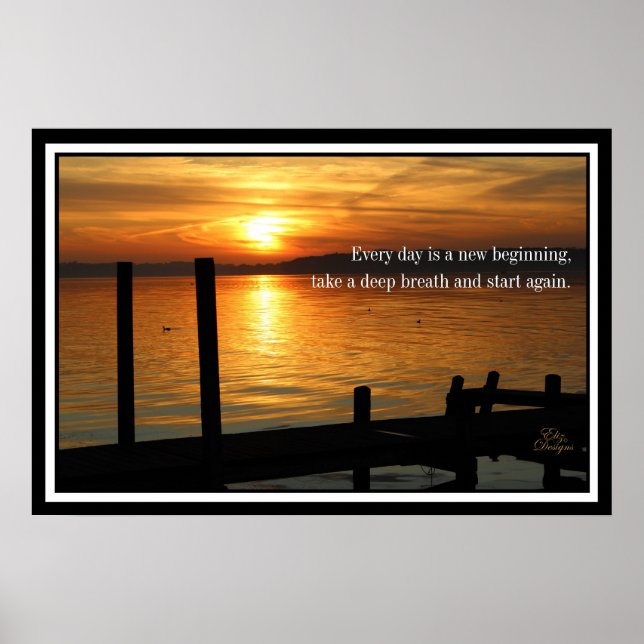 Sunrise on Lake Poster (Front)