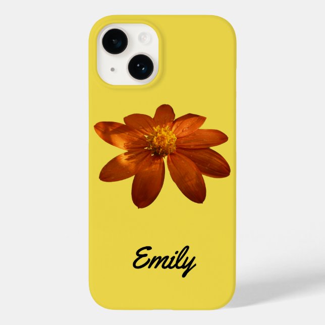 Sunrise on Mexican Sunflower Orange Floral Case-Mate iPhone Case (Back)