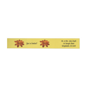 Sunrise on Mexican Sunflower Orange Floral Wrap Around Label
