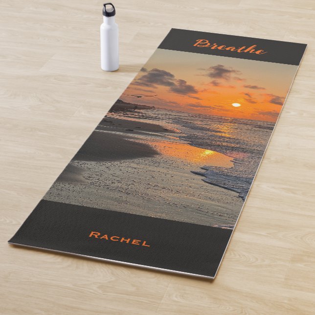 Sunrise on Texas Coast, Personalised  Yoga Mat (In Situ)