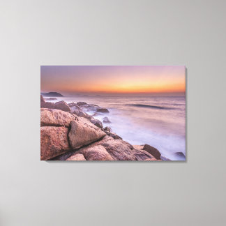 Sunrise On The Beach Guarda Do Embau Canvas Print