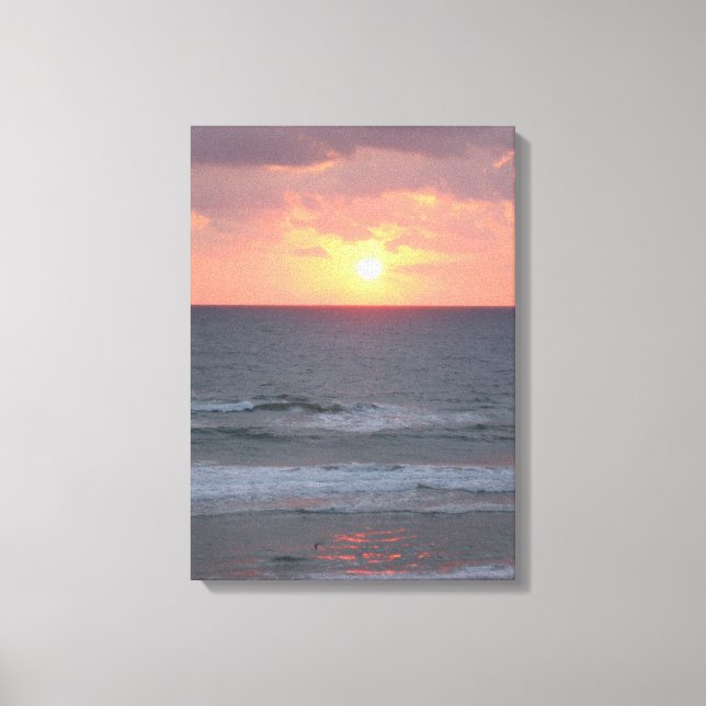 Sunrise on the beach Wrapped Canvas (Front)