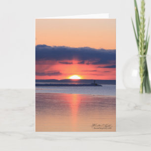 Sunrise on the breakwall card