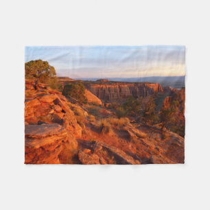 Sunrise on the Grand View Trail at CO Monument Fleece Blanket