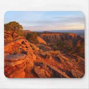 Sunrise on the Grand View Trail at CO Monument Mouse Mat