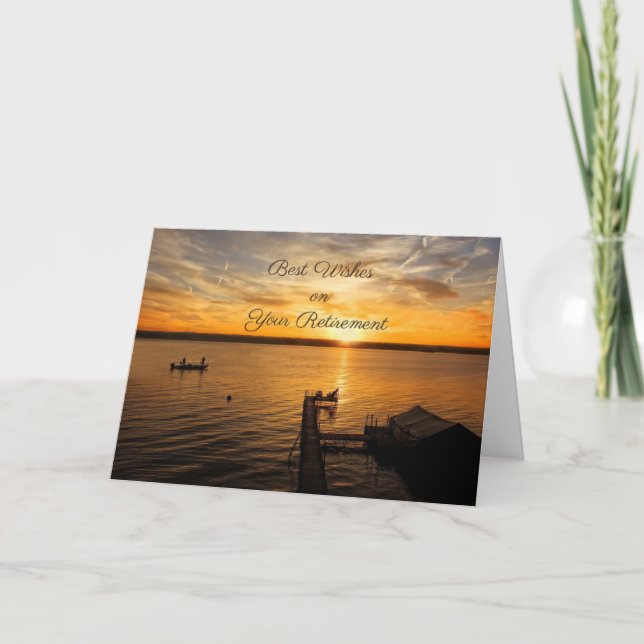 Sunrise on the Lake, Retirement Congratulations Card (Front)