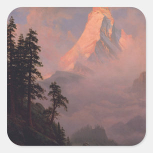 Sunrise on the Matterhorn Square Sticker