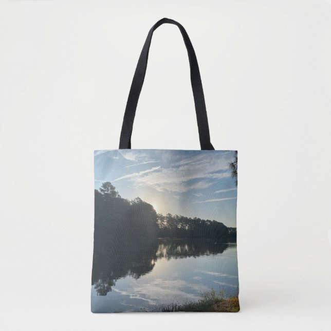 Sunrise Over A Georgia Lake Tote Bag (Front)