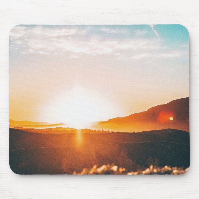 sunrise over a mountain mouse mat (Front)