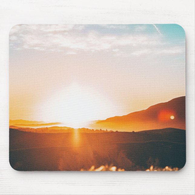 sunrise over a mountain mouse mat (Front)