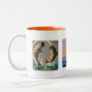 Sunrise Over America: A New Dawn in Every Sip Two-Tone Coffee Mug