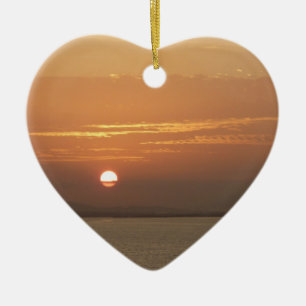 Sunrise over Aruba I Caribbean Seascape Ceramic Tree Decoration