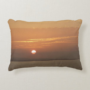 Sunrise over Aruba I Caribbean Seascape Decorative Cushion
