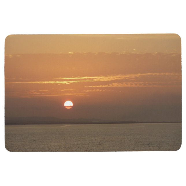 Sunrise over Aruba I Caribbean Seascape Floor Mat (Front)