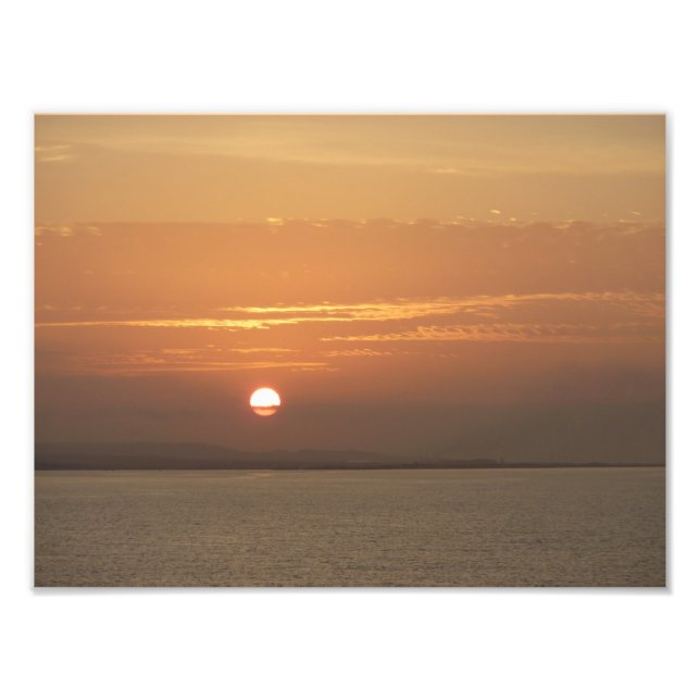 Sunrise over Aruba I Caribbean Seascape Photo Print (Front)