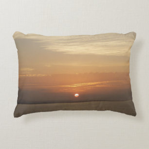 Sunrise over Aruba II Caribbean Seascape Decorative Cushion