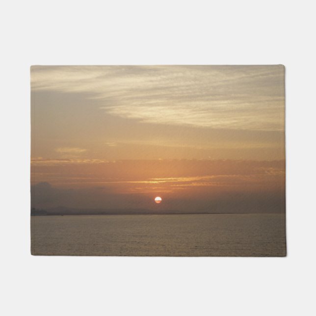 Sunrise over Aruba II Caribbean Seascape Doormat (Front)