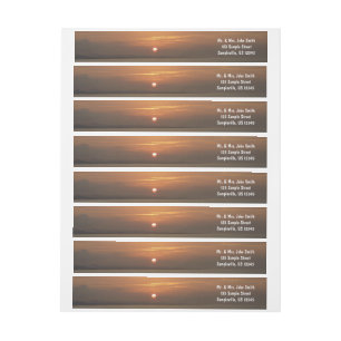 Sunrise over Aruba II Caribbean Seascape Wrap Around Label