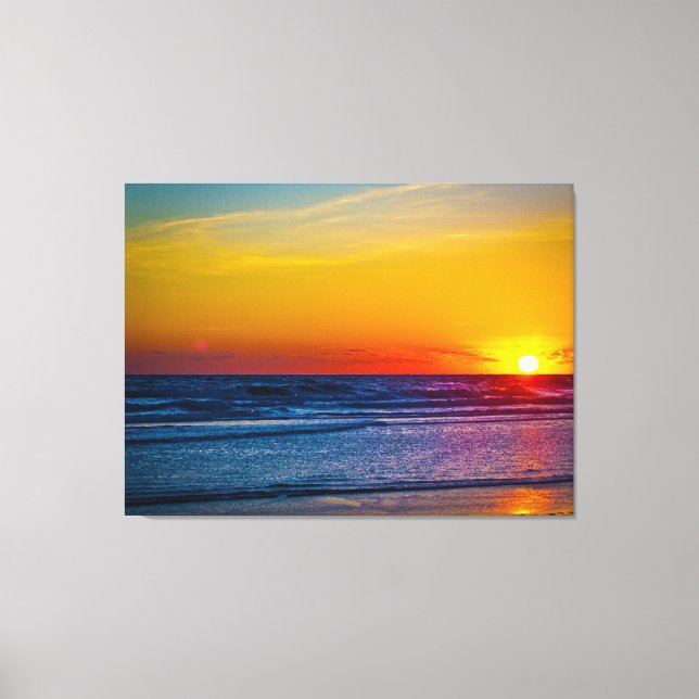 Sunrise Over Atlantic Ocean & Water Reflection III Canvas Print (Front)