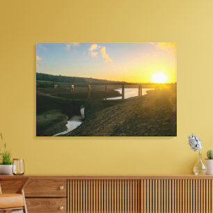 Sunrise Over Baitings Bridge - Exposed Depths Canvas Print
