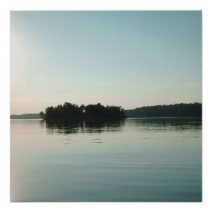 Sunrise Over Calm Lake Poster