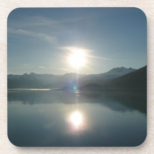 Sunrise over College Fjord Alaska Photography Coaster (Front)