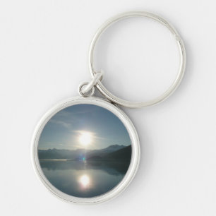 Sunrise over College Fjord Alaska Photography Key Ring
