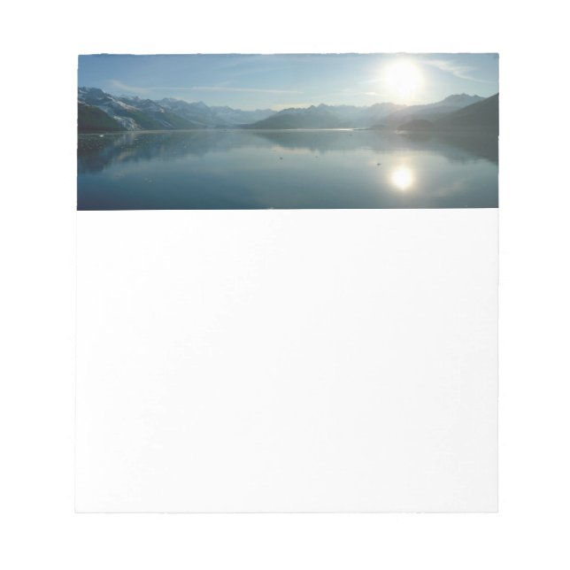 Sunrise over College Fjord Alaska Photography Notepad (Front)