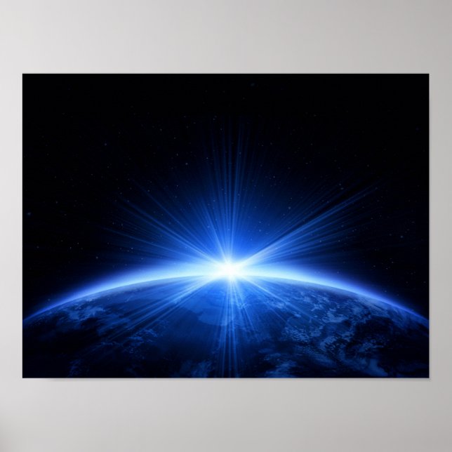 Sunrise Over Earth Poster (Front)
