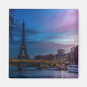 Sunrise over Eiffel tower - Paris, France, Europe Magnet