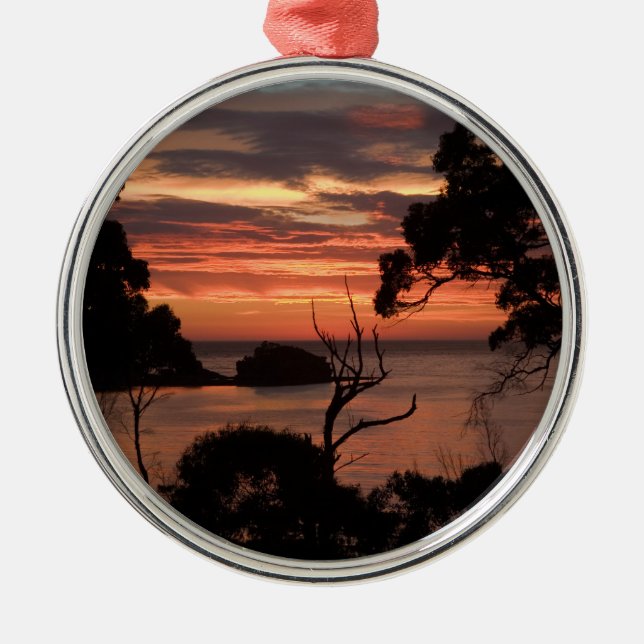 Sunrise Over Freycinet Np Metal Tree Decoration (Front)