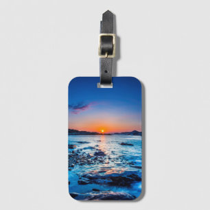 Sunrise Over Horizon At Seashore At Dawn Luggage Tag